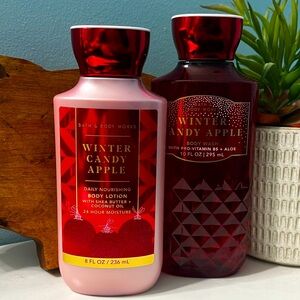 NWT Bath and Body Works Winter Candy Apple Body Care Set